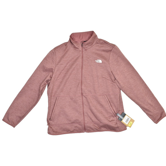 NEW The North Face Women's Plus Size 2X Full Zip Fleece Jacket Pink Canyon lands - Picture 1 of 8